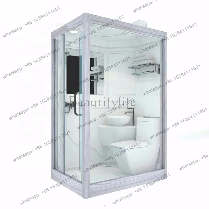 Cabine de salle de bain modulaire AN1014, toilettes portables, salle de douche, unité de salle de bain préfabriquée