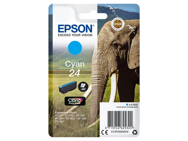 Tinten EPSON C13T24224012 EPSON XP750 TINTE CYAN ST Image