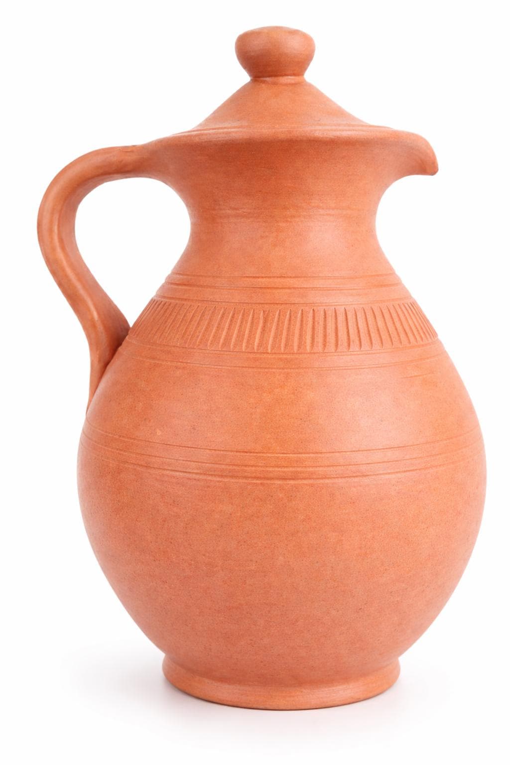 Brocca per acqua in argilla fatta a mano / Brocca per bere in terracotta naturale / Vaso per acqua in terracotta ecologico / Decorazione rustica per l