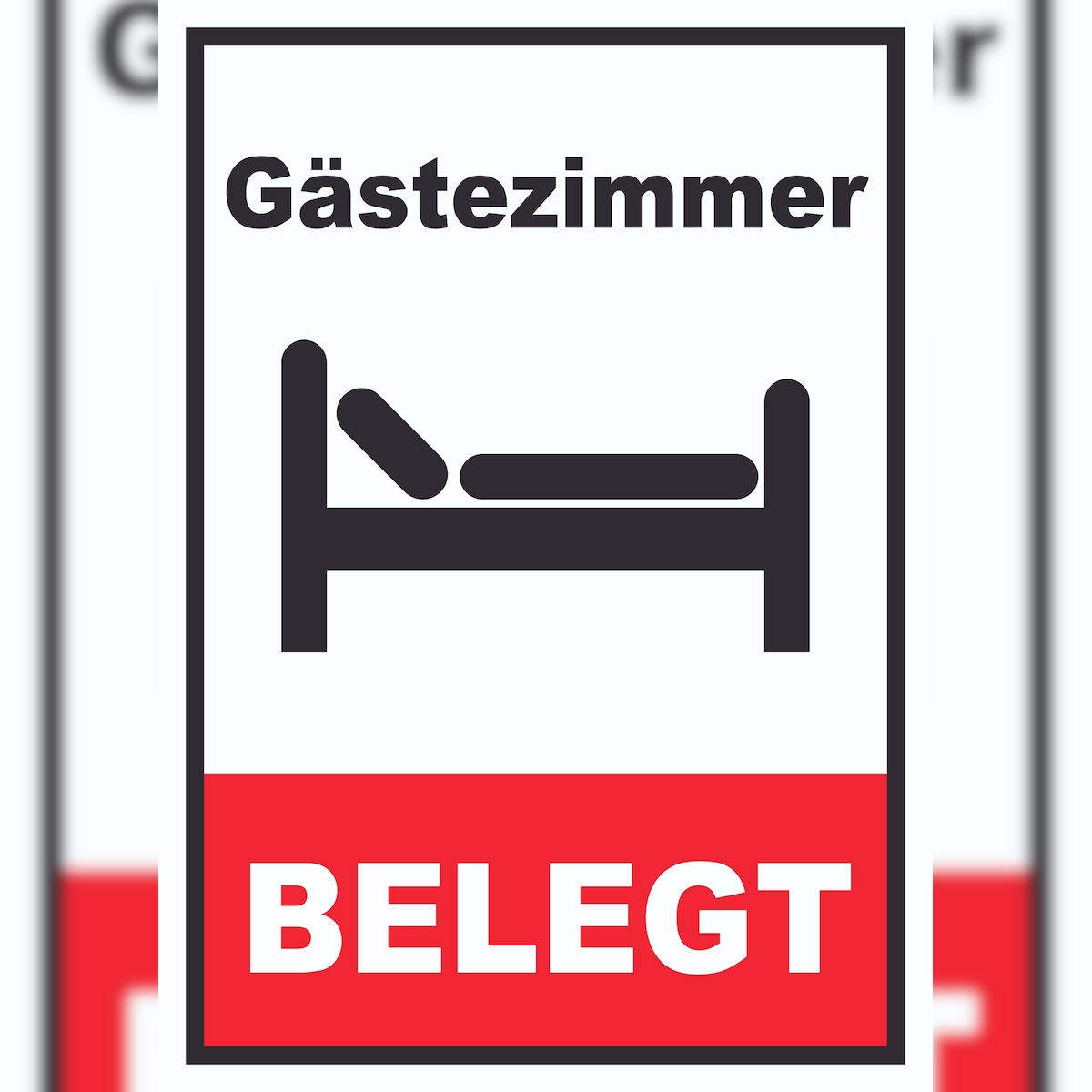 HB-Druck Gästezimmer belegt Schild Zimmer belegt Hochkant A1 (594x841mm) Image