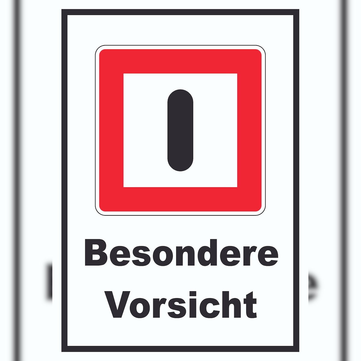 HB-Druck Gebot besondere Vorsicht walten zu lassen Schild mit Text A2 Rückseite selbstklebend Image