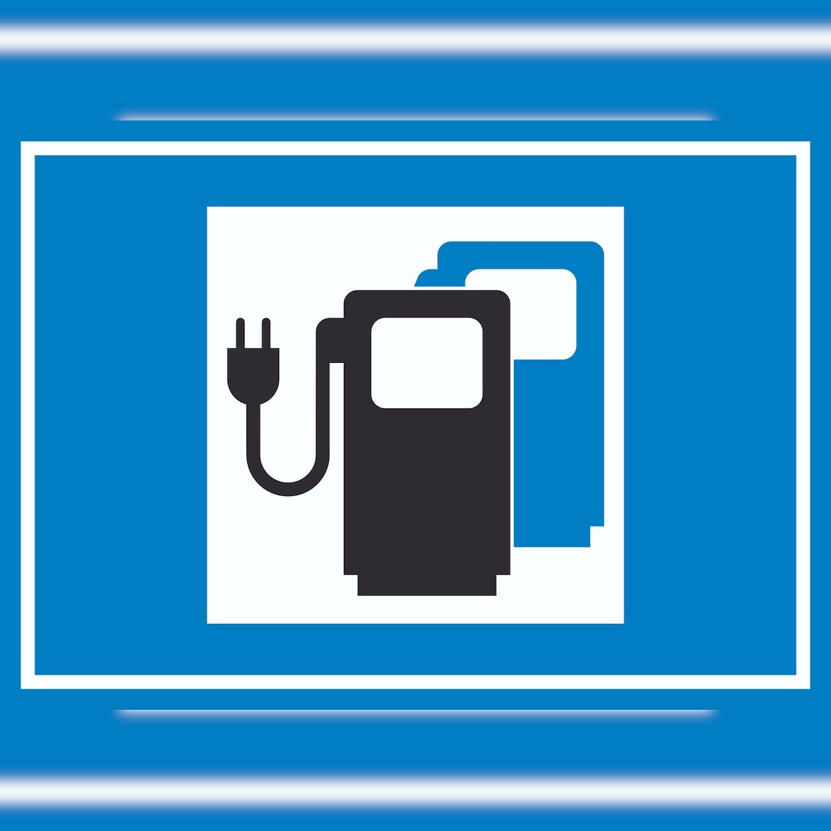 HB-Druck Ladestation Elektrofahrzeuge Symbol Schild A0 (841x1189mm) Image