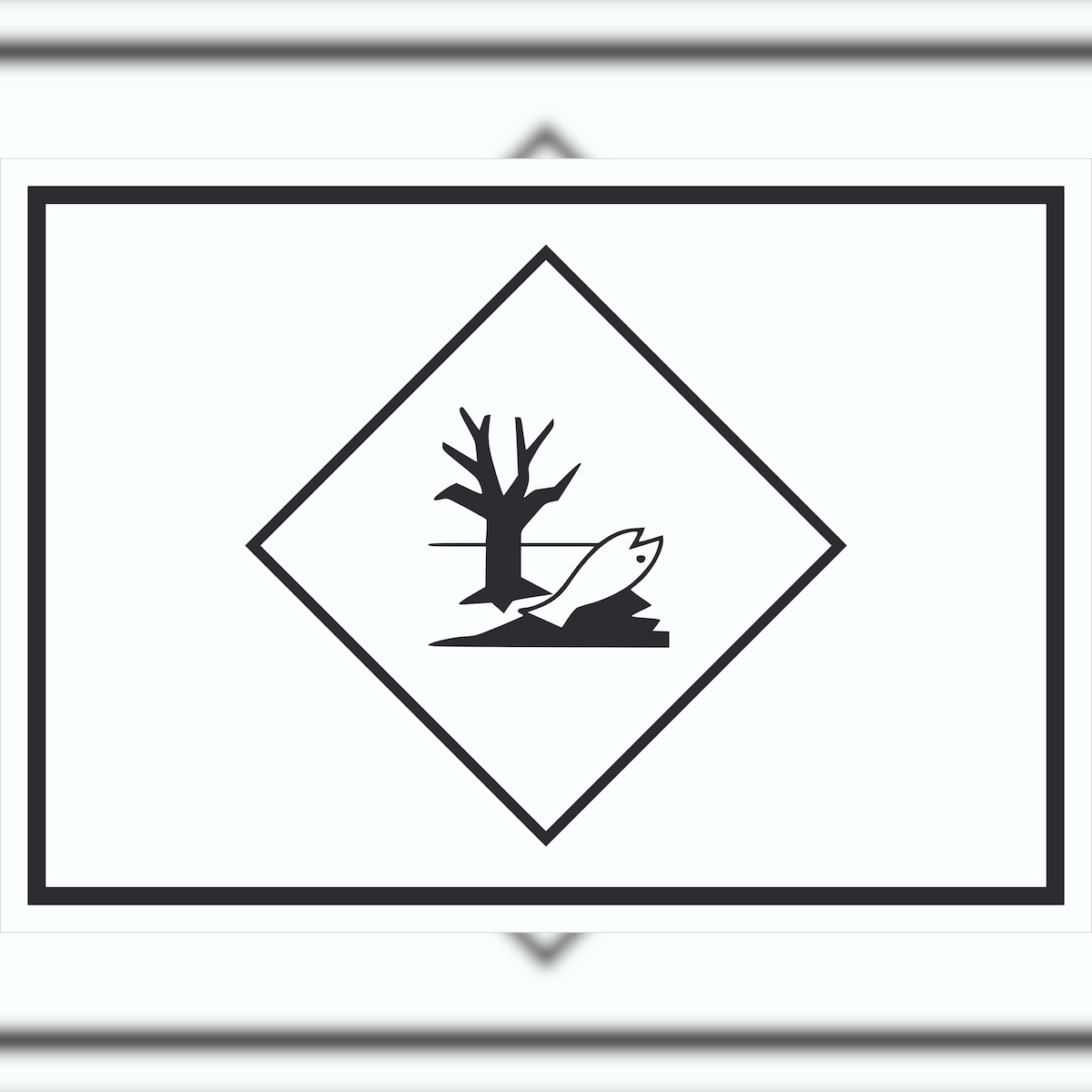 HB-Druck Schild Kenn­zeichen Umwelt­gefähr­dend Symbol Fisch Wasser Baum A2 (420x594mm) Image