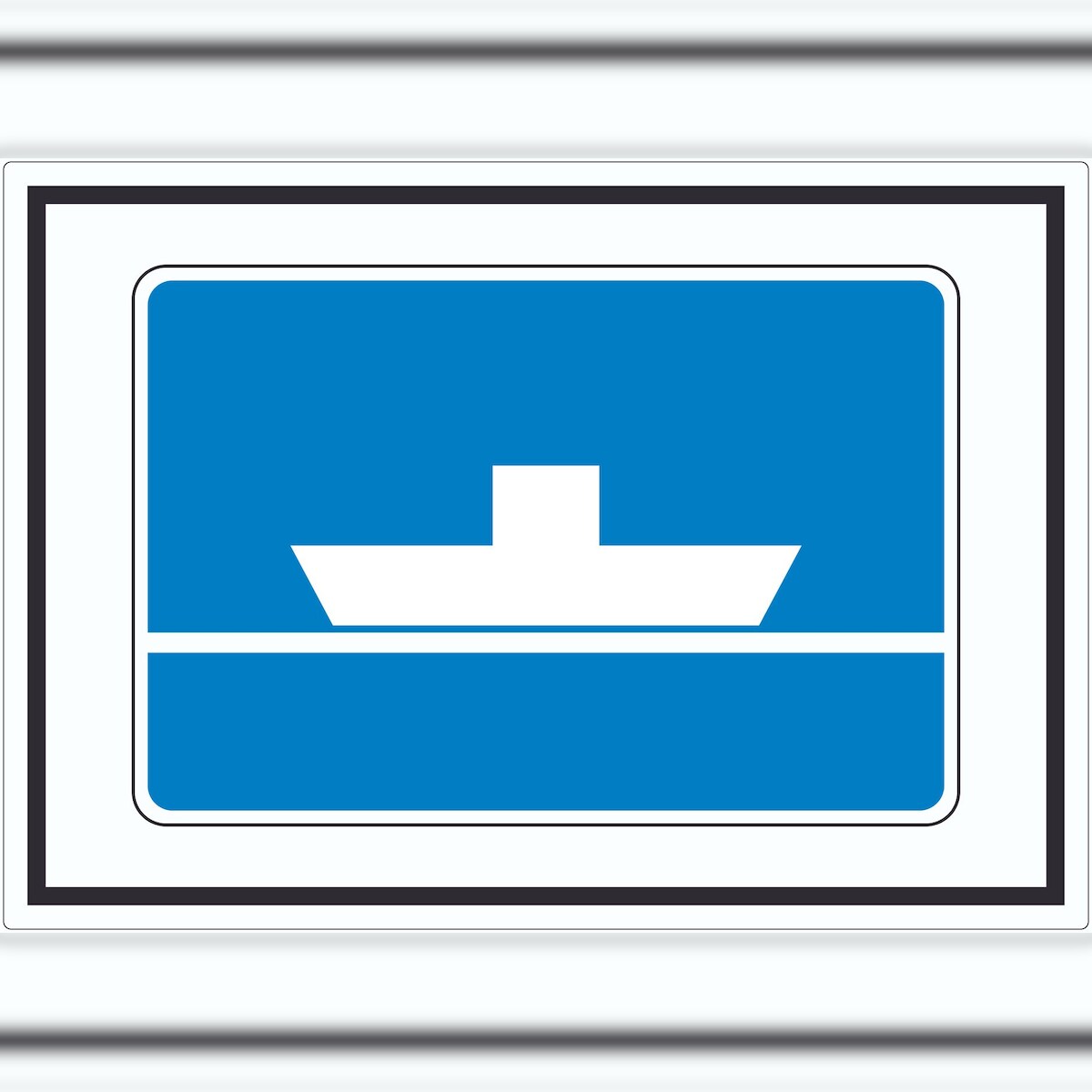 HB-Druck Nicht frei fahrende Fähre Symbol Aufkleber A3 (297x420mm) Image