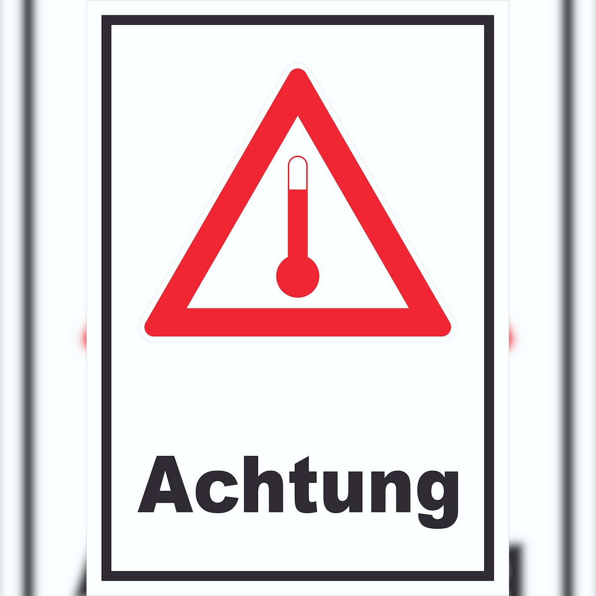 HB-Druck Schild Gefahrgutklasse Hot Achtung Heiß hochkant A0 (841x1189mm) Image