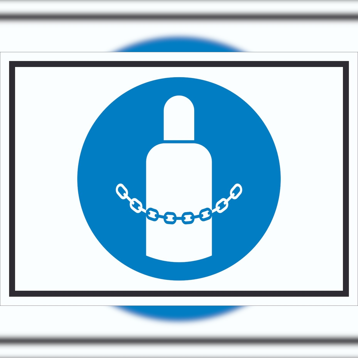 HB-Druck Gasflaschen sichern Symbol Schild A6 (105x148mm) Image