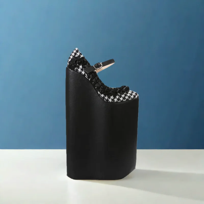 Neue Stil frauen Schuhe Hohe Qualität Super High Heel 30CM Runde Kopf Damen Wasserdichte 20CM Nachtclub Große größe Keile Pumpen