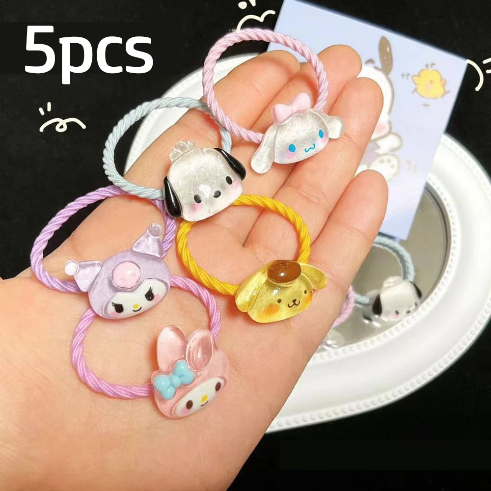 5-teiliges Set Niedliche Bunte Haarspangen Sanrio Hello Kitty Kopfschmuck Modische Haarnadeln Süße Vielseitige Stirnbänder Haaraccessoires