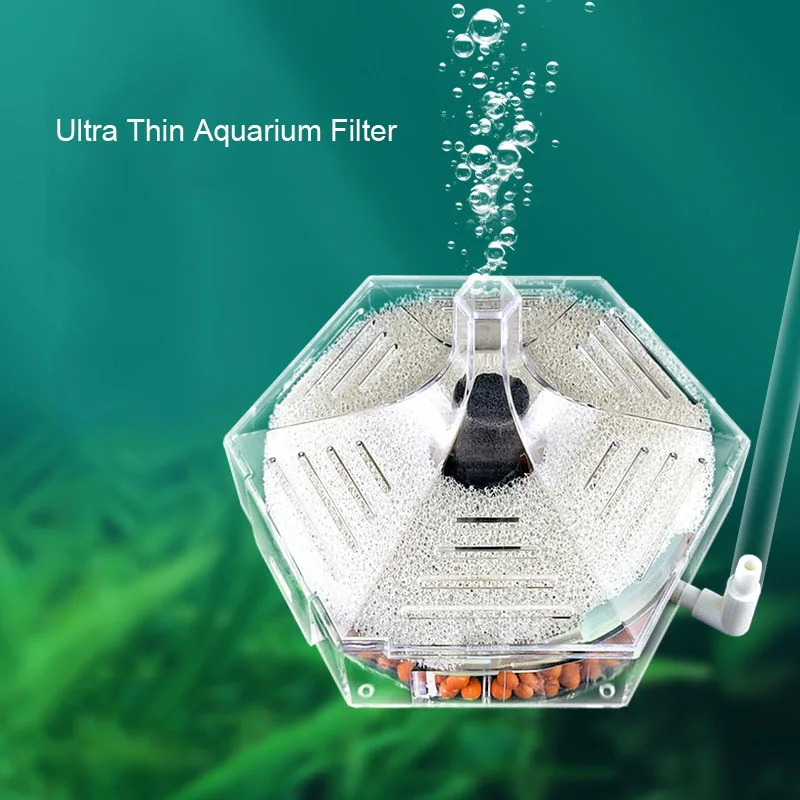 Superdünner Aquarium-Filter, transparenter biochemischer Schwammfilter, Aquariumwasser, biologischer Filter für kleine Aquarien Image