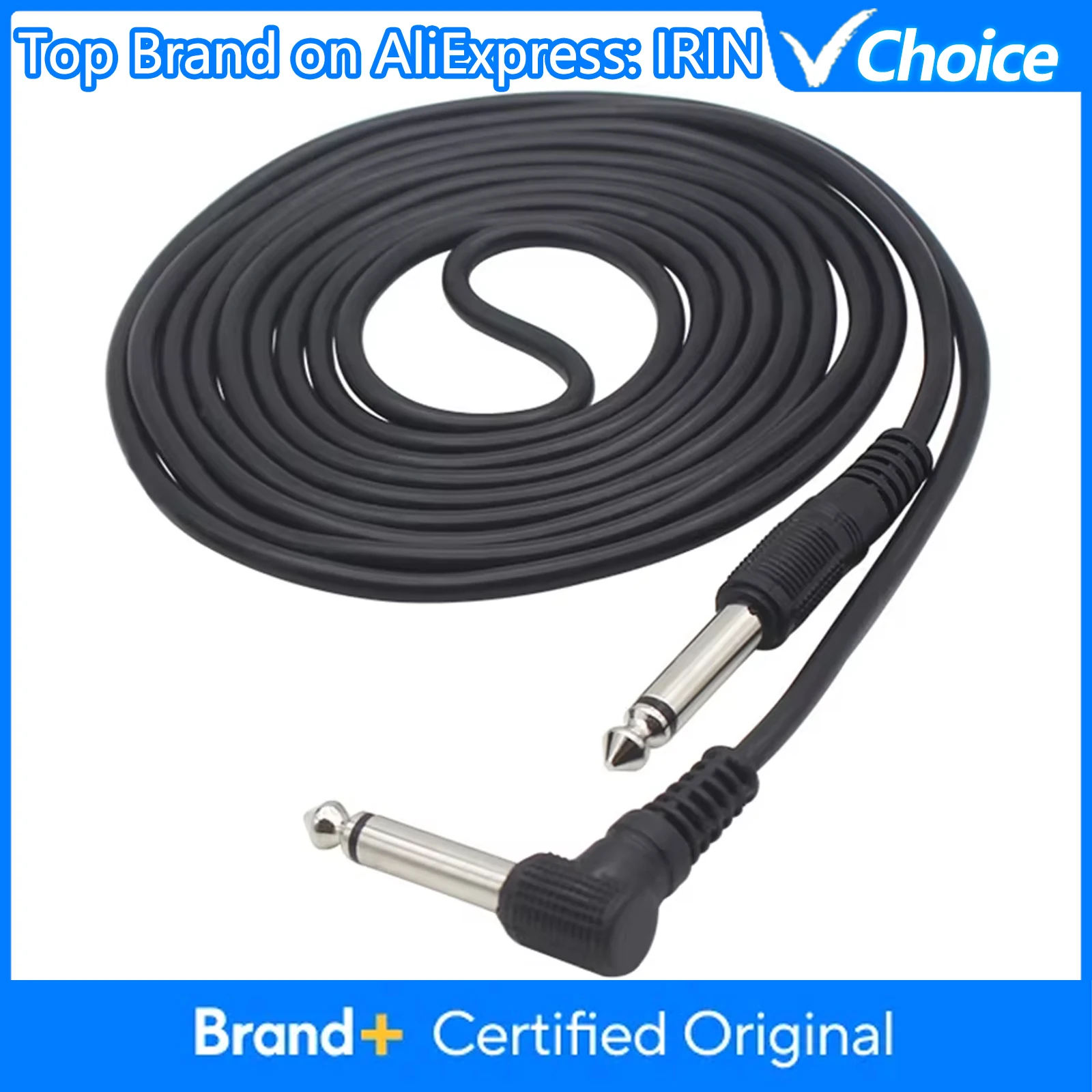 IRIN 3M Gitarrenkabel Verbindungskabel für E-Gitarre Bass Keyboard Instrument Geräuschreduzierendes Audiokabel 6,35 mm Stecker Image