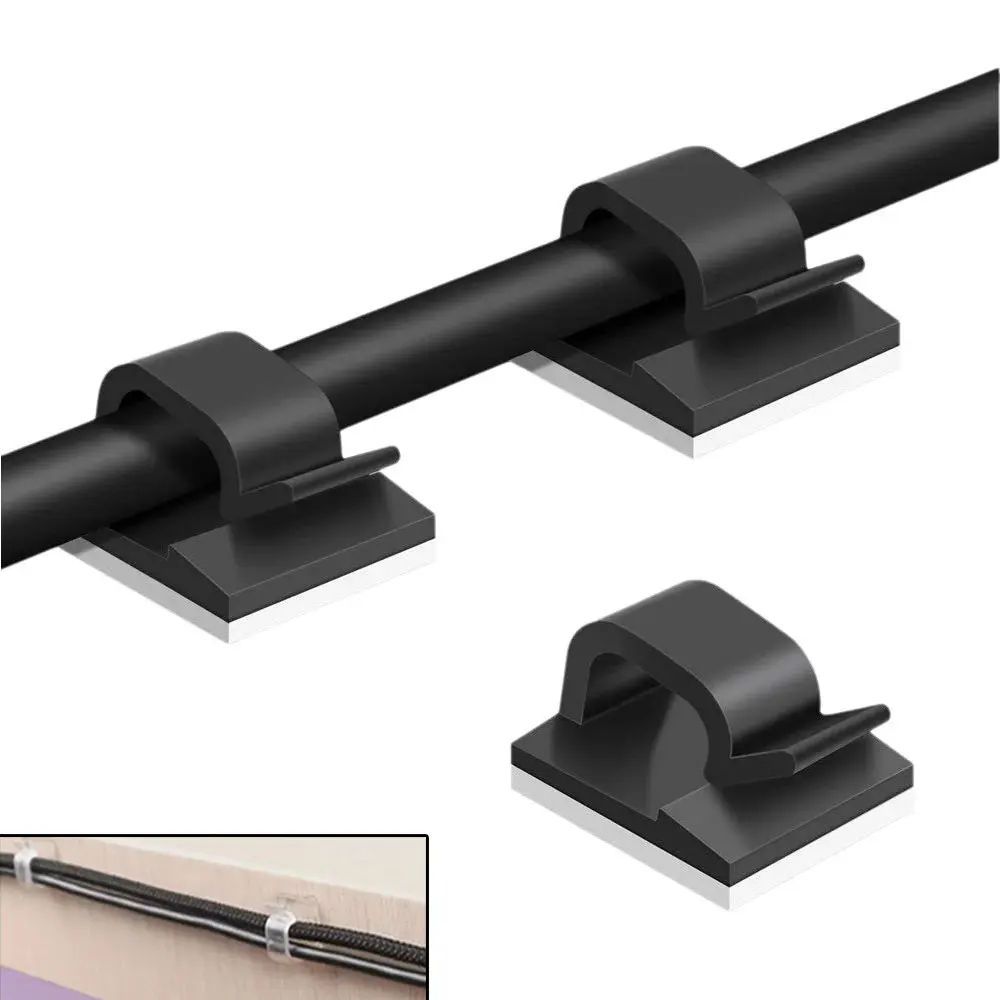 20 Stück Kabel-Organizer für den Schreibtisch, ordentlicher Drahthalter, Kabelbinder, Clip, ordentlich, für den Innenraum, Auto-Befestigungselemente, Kabelzubehör Image