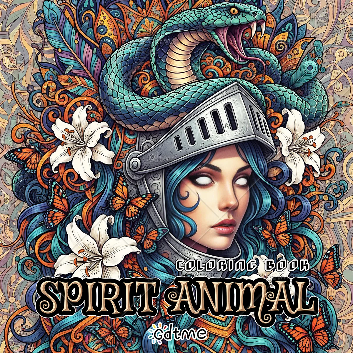 SPIRIT ANIMAL Malbuch für Erwachsene mit einfachen Cartoon-Mustern zur Entspannung, DIY-Mal- und Zeichenkunstbücher Image