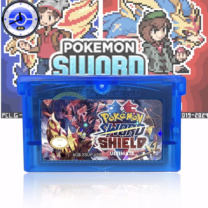 USA-Version Pokemon Schwert & Schild RTC Flash-Cart Echtzeituhr GBA-Spielmodul Videospielkonsole ROM-Hack Englisch Image
