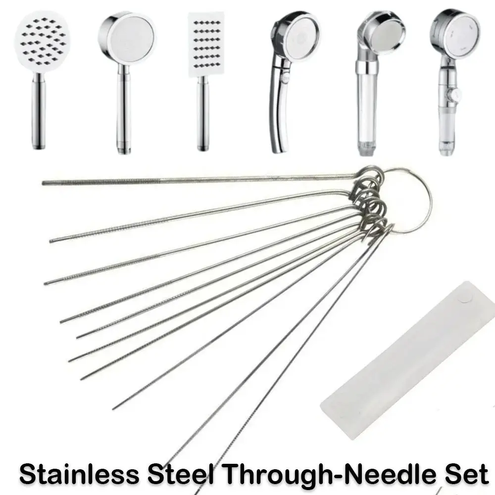 10 Teile/schachtel 0,4-1,6mm Edelstahl Durch-Nadel Dusche Reinigung Werkzeug Dusche Kopf Reinigung Pinsel Dredge Schweißen reparatur Werkzeug Image