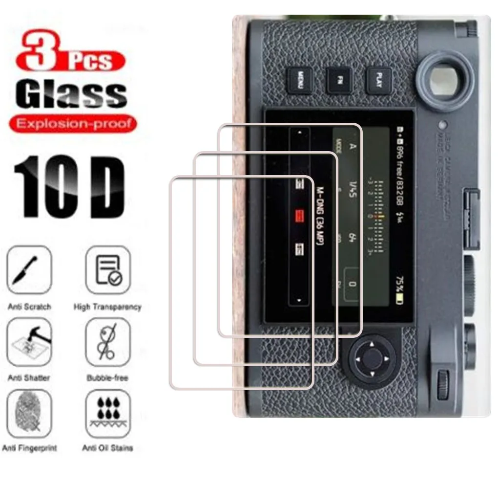 3PCS Gehärtetem Glas Für Leica M11/M10/Q3/Q2/Q1/Q/SL3/SL2/SL2-S/SL Typ 601/D-Lux7/Lux8 Kamera Screen Protector Film Image