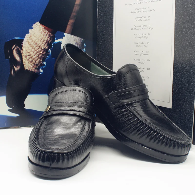 Handgefertigte Michael klassische Lederschuhe Sole Easy Moonwalk Jackson's Tap Dancer