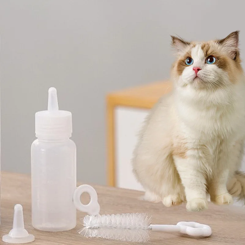 Haustier-Fütterungsflasche für Kätzchen und Welpen, Katzenpflege-Wasserspender, Milchflasche, Ersatz-Kaninchenfütterer, Haustierzubehör