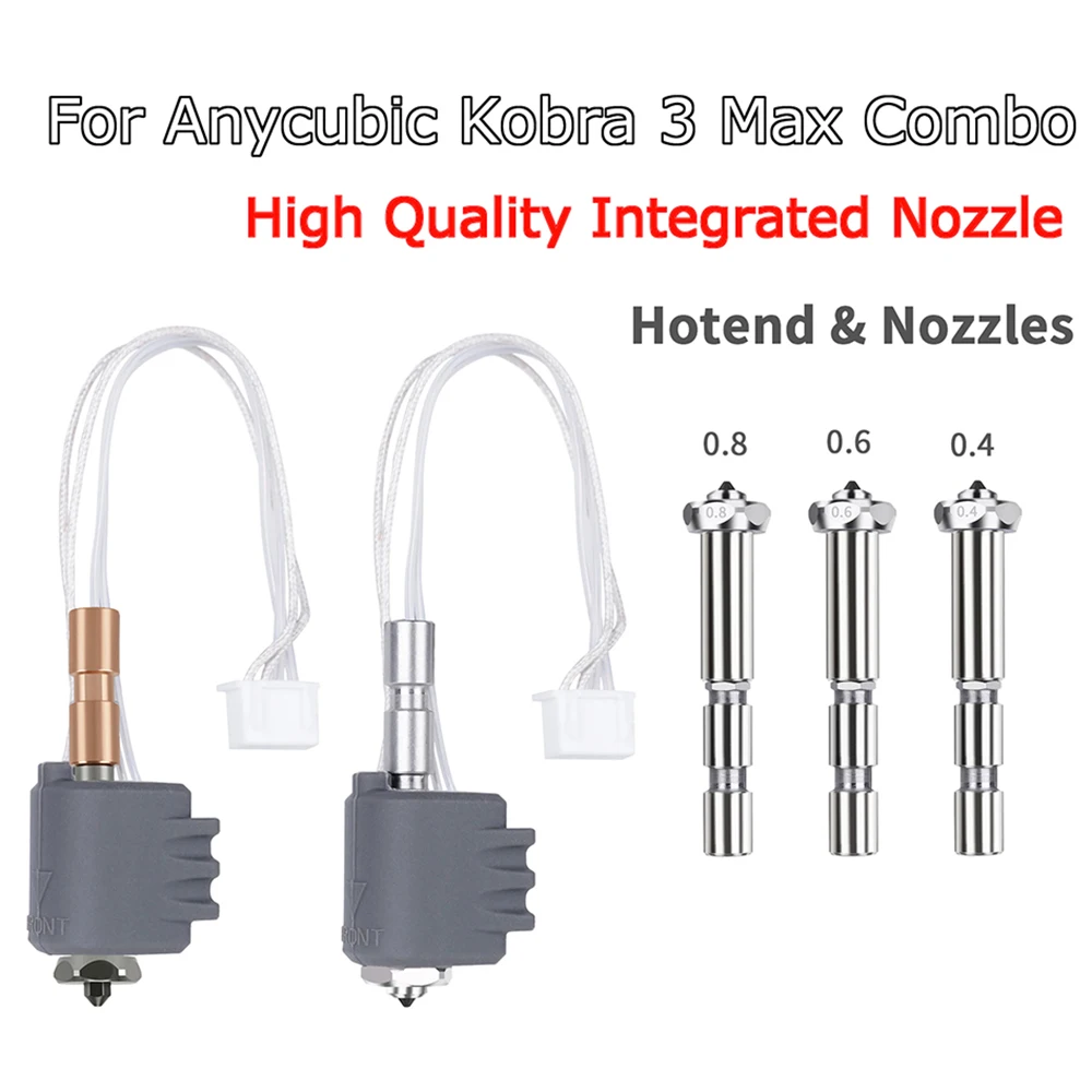 Für Anycubic Kobra 3 Max Hotend 0,4 0,6 0,8 mm Hotend für Kobra 3 Max Combo Quick-Swap integrierte Düse aus gehärtetem Stahl Image
