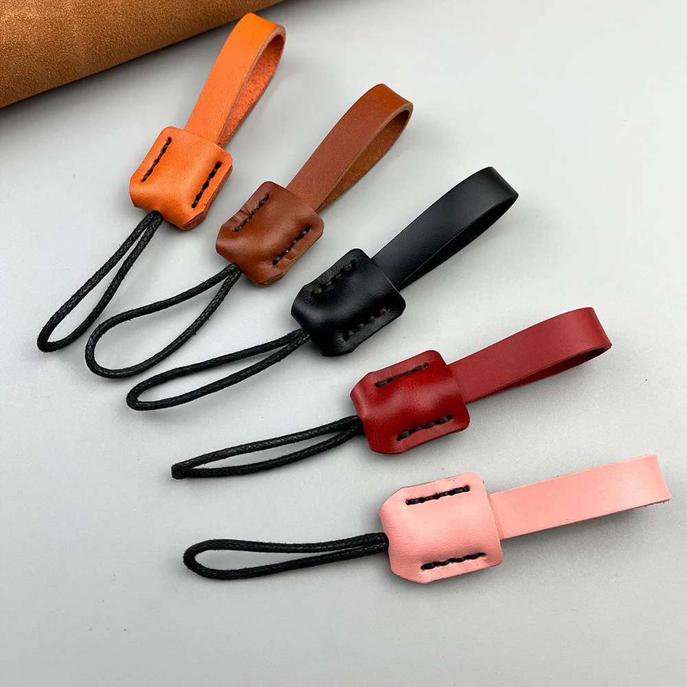 Mode Erste Schicht Rindsleder Weben Schlüssel Lanyard Echtes Leder Schlüsselbund Männer Frauen Auto Schlüssel Kette Anhänger Zubehör Geschenk Image