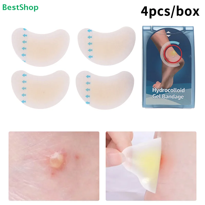 〔R〕Hydrokolloid-Gel-Pflaster für die Ferse, wasserdichte Blasenpräventions- und Behandlungsstreifen für Schuhe, Fußpflege und Hautschutz Image