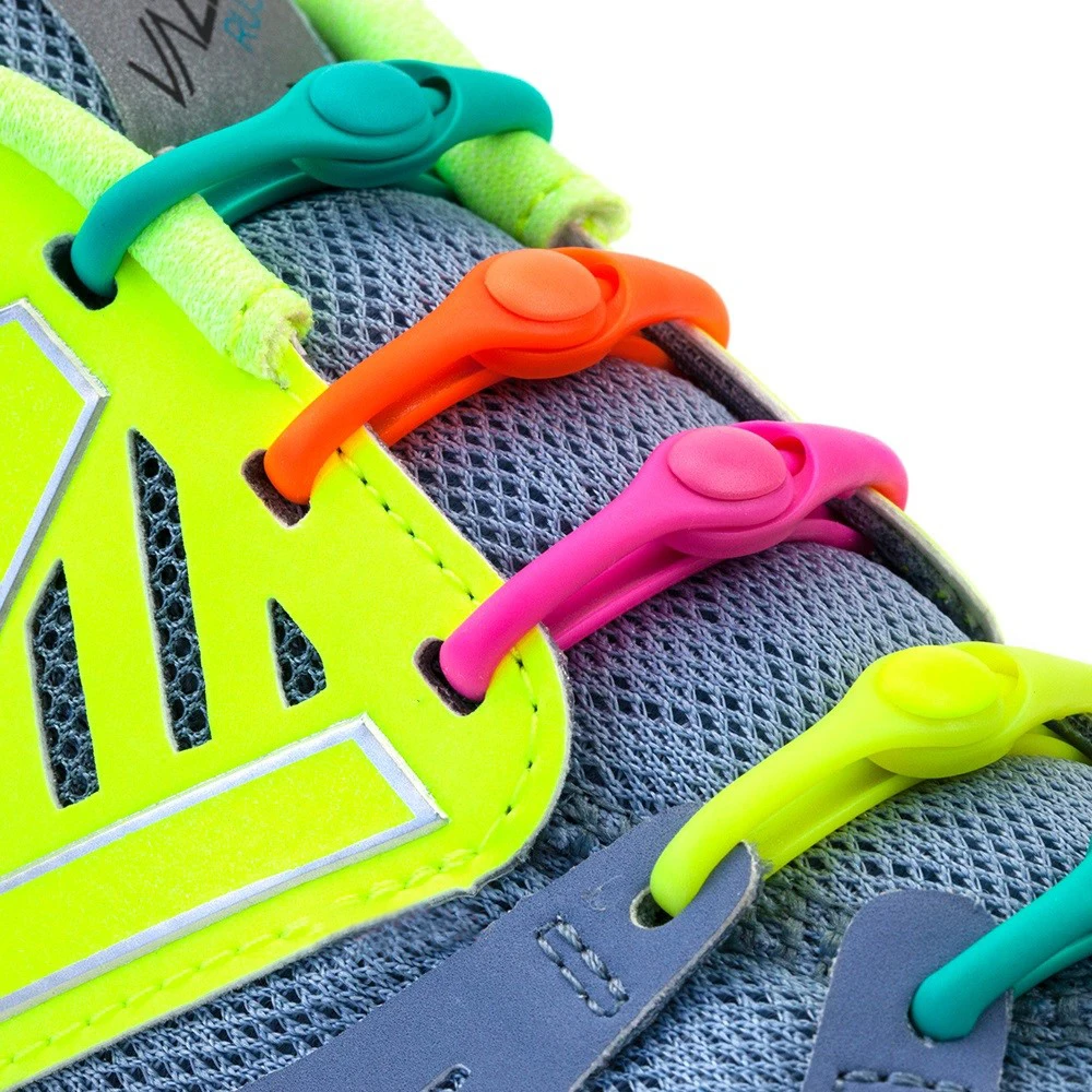 12 stücke Stretch Silikon Schnürsenkel Keine Krawatte schnürsenkel Elastische Schnürsenkel Turnschuhe Erwachsene kinder Faul Schnürsenkel für Schuhe Gummi Zapatillas Image