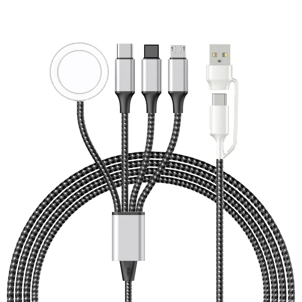 4 in 2 Multi-Ladekabel für iwatch iPhone Ladegerät USB Typ C Schnell ladekabel hochwertige Airpods iPad Zubehör Image