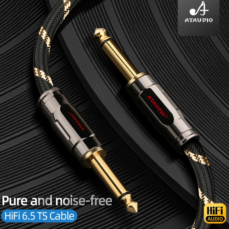 6,5mm AUX Gitarrenkabel HiFi 6,35mm TS Audiokabel Stecker-Stecker für Gitarre Lautsprecher Mischpult Image