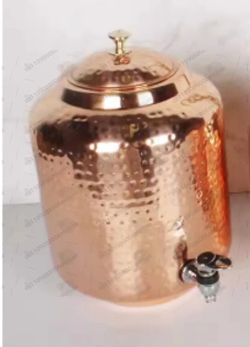 Reiner Kupfer-Wasserspender-Behälter mit 3,5L / 4,8L / 10,5L Liter (braun) Großvolumige Getränkebehälter