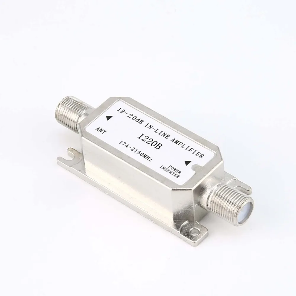 AP20 Signalverstärker, Satellit 20 dB, Inline-Verstärker für Antennenkabel, Betriebskanalstärke, funktioniert mit allen Satelliten 950–2150 MHz Image