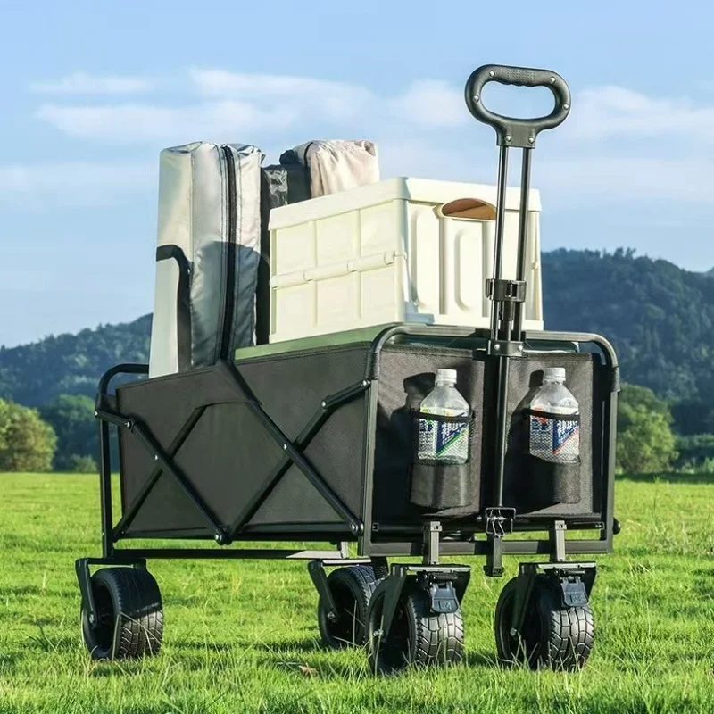 Große Kapazität Outdoor Klapp Warenkorb Camping Kinderwagen Hinter-offen Camper Wagon Tragbare Utility Warenkorb Für Shopping Picknick Angeln