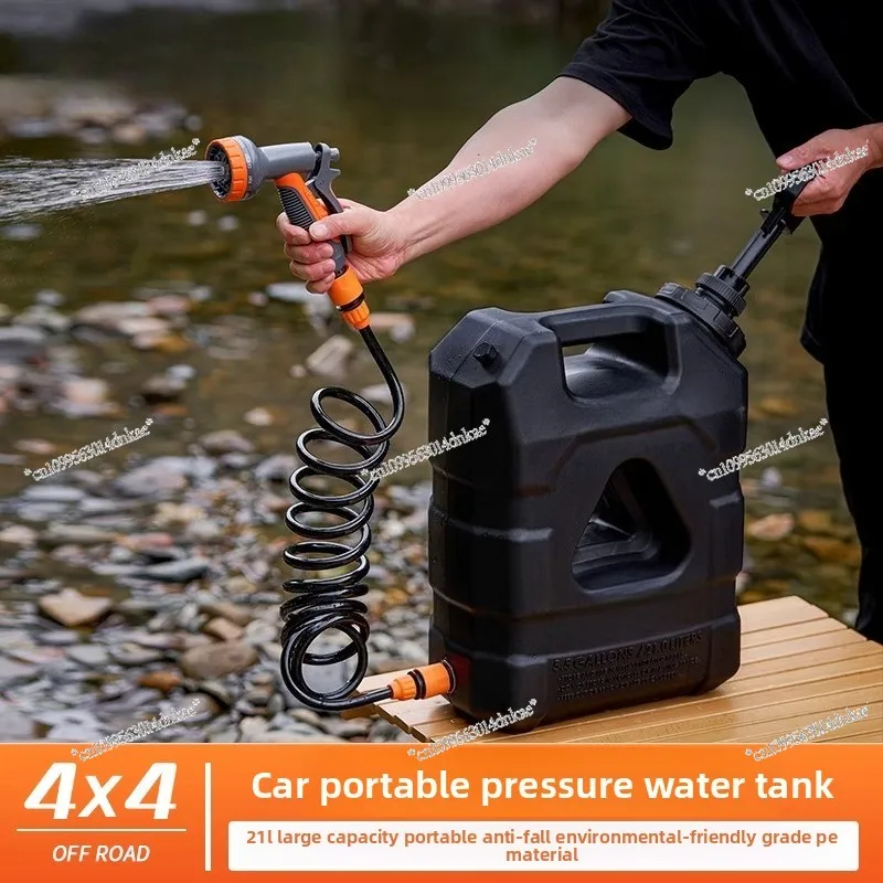 Off-road Outdoor Auto Druck Eimer Tragbare Wasser Lagerung Tank Selbst-fahren Camping Dusche Wasser Tank
