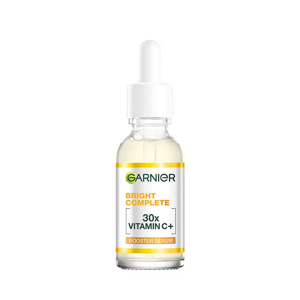 Garnier Bright Complete Vitamin C Booster Gesichtsserum 30ml Gesichtsessenz mit 377 für strahlende Haut, gleichmäßige Textur, tägliche Pflege. Image