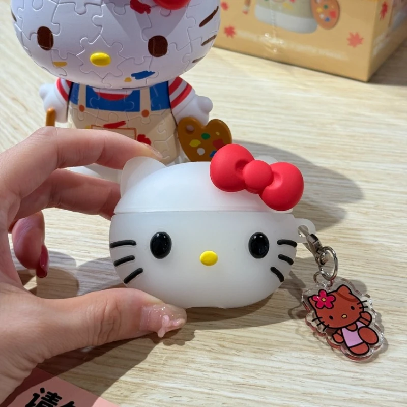 Kopfhörerhülle für Airpods 4 2 3 Pro 3 2 Sanrio Hello Kitty Ultraviolett Farbwechsel Drahtlose Bluetooth-Kopfhörer-Schutzhülle Image