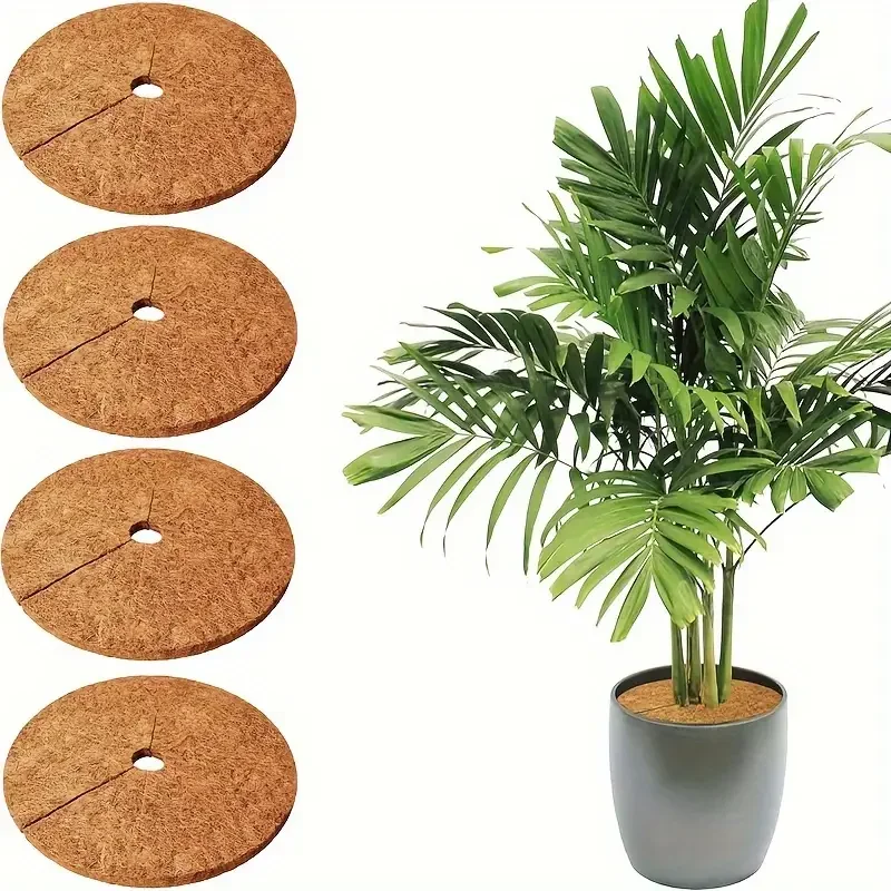 5 Stück Blumentopf-Unkraut- und Wurzelschutzpolster – feuchtigkeitsspendende Bodenabdeckung zum Schutz von Topfpflanzen und Baumstämmen Image