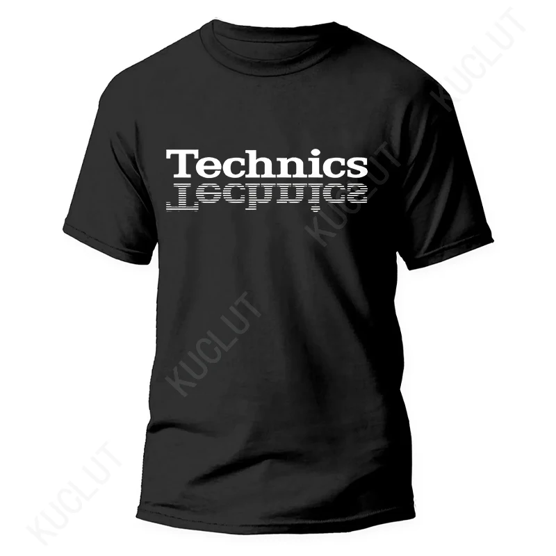 Technics T Shirt Dj Plattenspieler Musik Haus Techno Elektronische Hip Hop Neue Heiße Sommer T-Shirt Mode Lässig Straße DJ Musik Tees Image