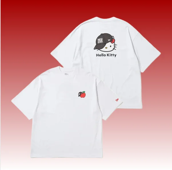 Sanrio 2026 Summer Comic Form Hello Kitty Image 100 % Baumwolle bedrucktes Freizeit-T-Shirt für Erwachsene und Kinder, Eltern-Kind-Oberteil, Homewear, Y2k.