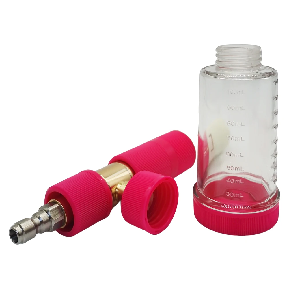 100ml Autowasch-Wasserpistole mit 1/4 Zoll Schnellanschluss Seifenschaum-Sprühflasche Hochdruck-Schaumlanze für Autowäsche Image