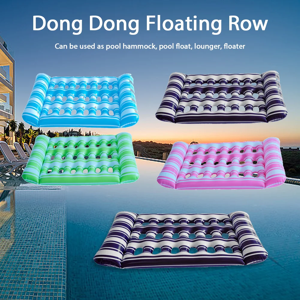 2025 neue Wasser Liege Hängematte Faltbare Schwimmende Liege Luft Matratze PVC Aufblasbare Wasser Schlafen Bett Sommer Pool Party Spielen