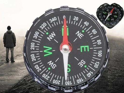 Mini-Outdoor-Kompass 45MM Navigationskompass Camping-Wanderkompass Taschenkompass für Camping Orientierungshilfe Überlebenswerkzeug Image