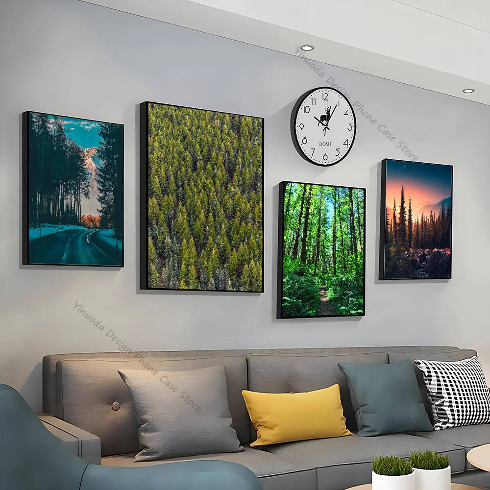 1pc Natürliche Landschaft Wald Poster Gute Qualität Drucke und Poster Vintage Zimmer Home Bar Cafe Decor Ästhetische Kunst Wand malerei