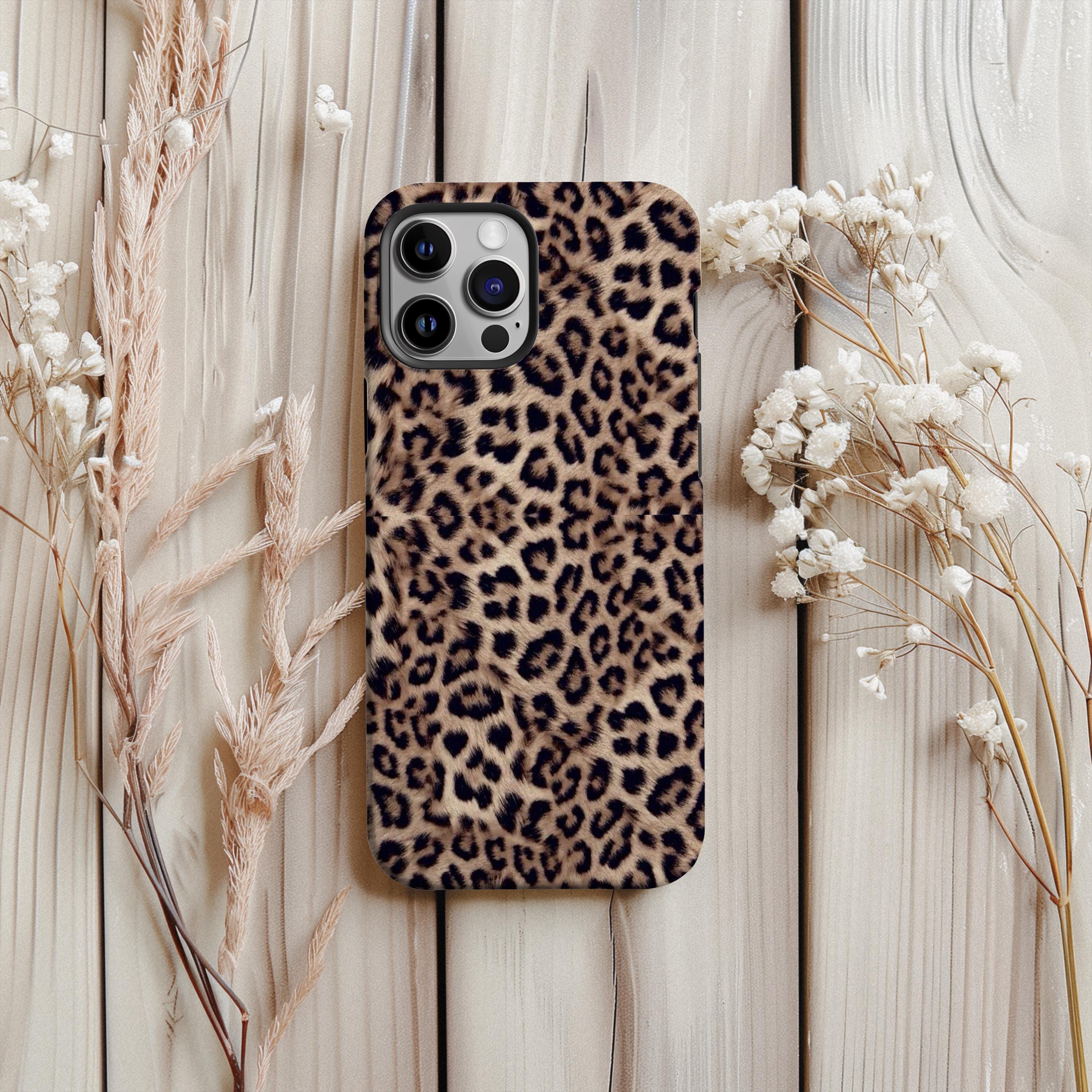 Custodia per telefono con stampa leopardata, classica custodia per telefono con stampa animalier per iPhone 17 16 15 14 13 12 11 Pro Max, custodia Mag