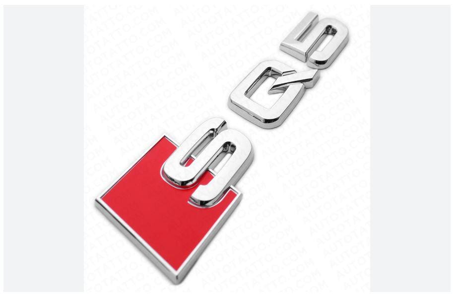 Emblema cromato 3D per bagagliaio posteriore SQ5 - Adesivo con logo auto premium per Audi SQ5, decalcomania per auto argento lucido, emblema cromato p