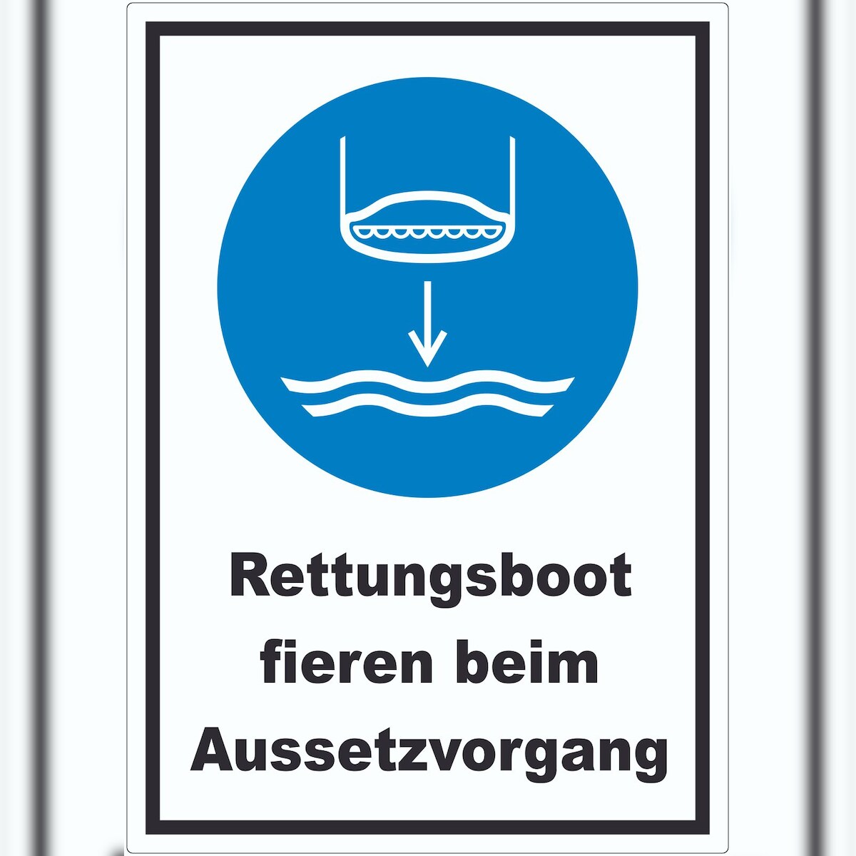 HB-Druck Rettungsboot fieren beim Aussetzvorgang Aufkleber A7 (74x105mm) Image