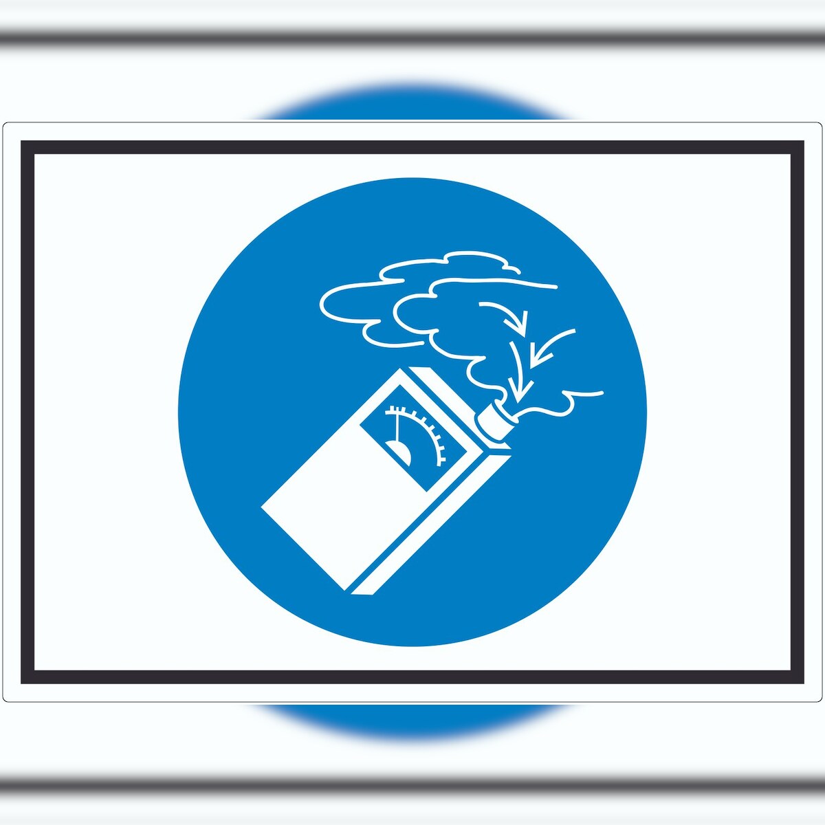 HB-Druck Gasdetektor benutzen Symbol Aufkleber A2 (420x594mm) Image