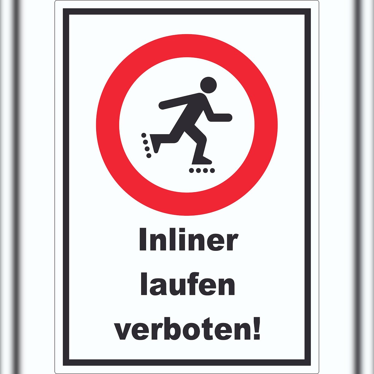 HB-Druck Inliner laufen verboten Aufkleber A5 (148x210mm) Image