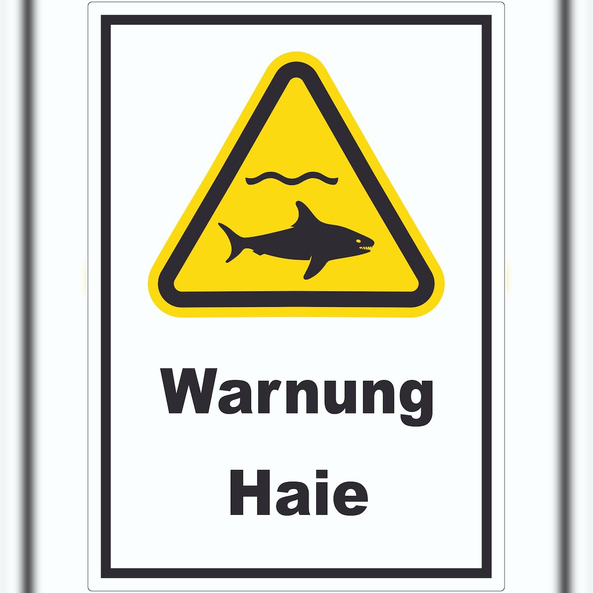HB-Druck Aufkleber Warnung Haie A2 (420x594mm) Image