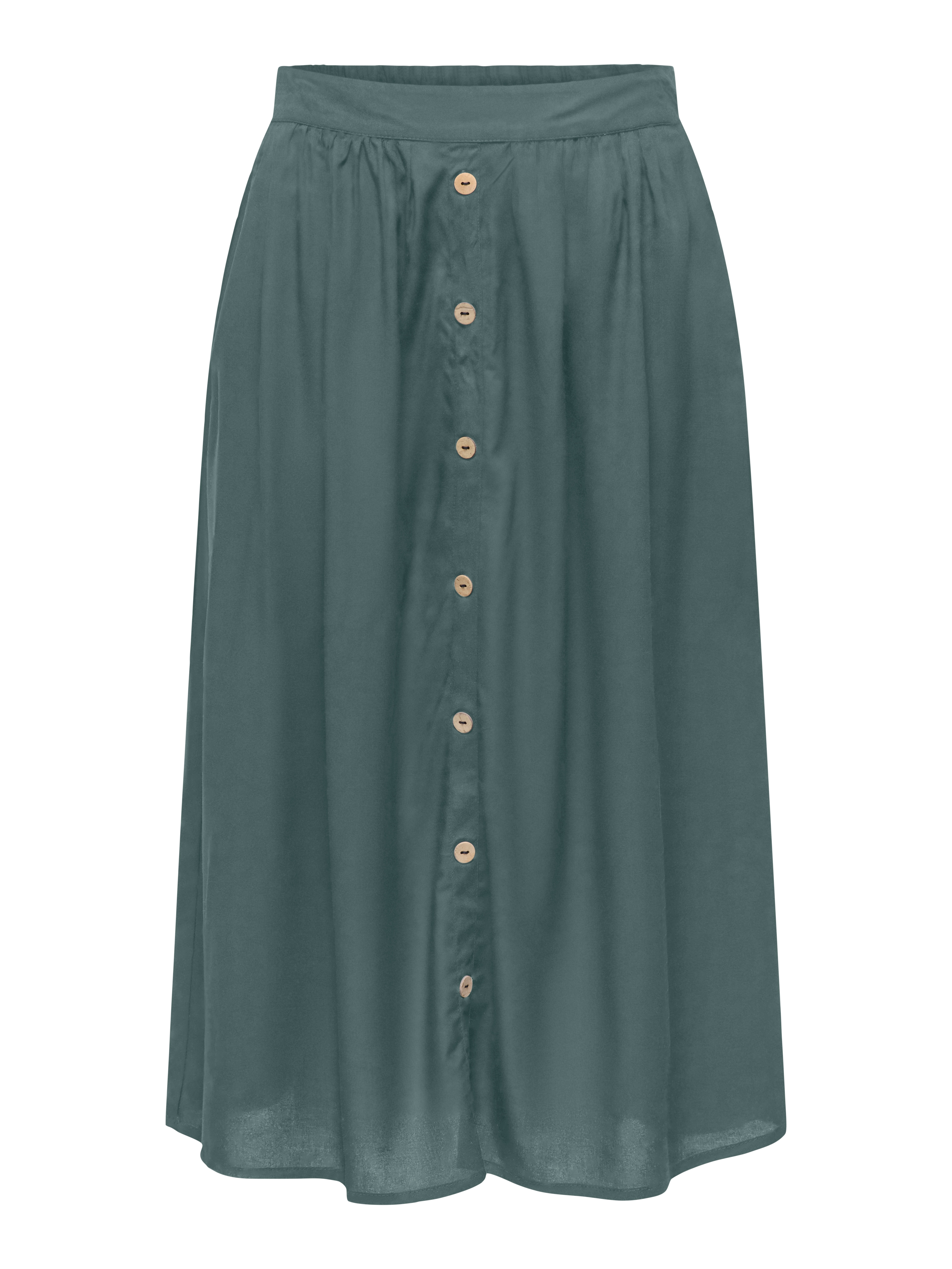 Sommerrock ONLY "ONLMILANO AOP LIFE LONG SKIRT WVN NOOS", Damen, Gr. XS, balsam grün, Web, Obermaterial: 100% Viskose, unifarben, lang, Röcke, Viskose Image