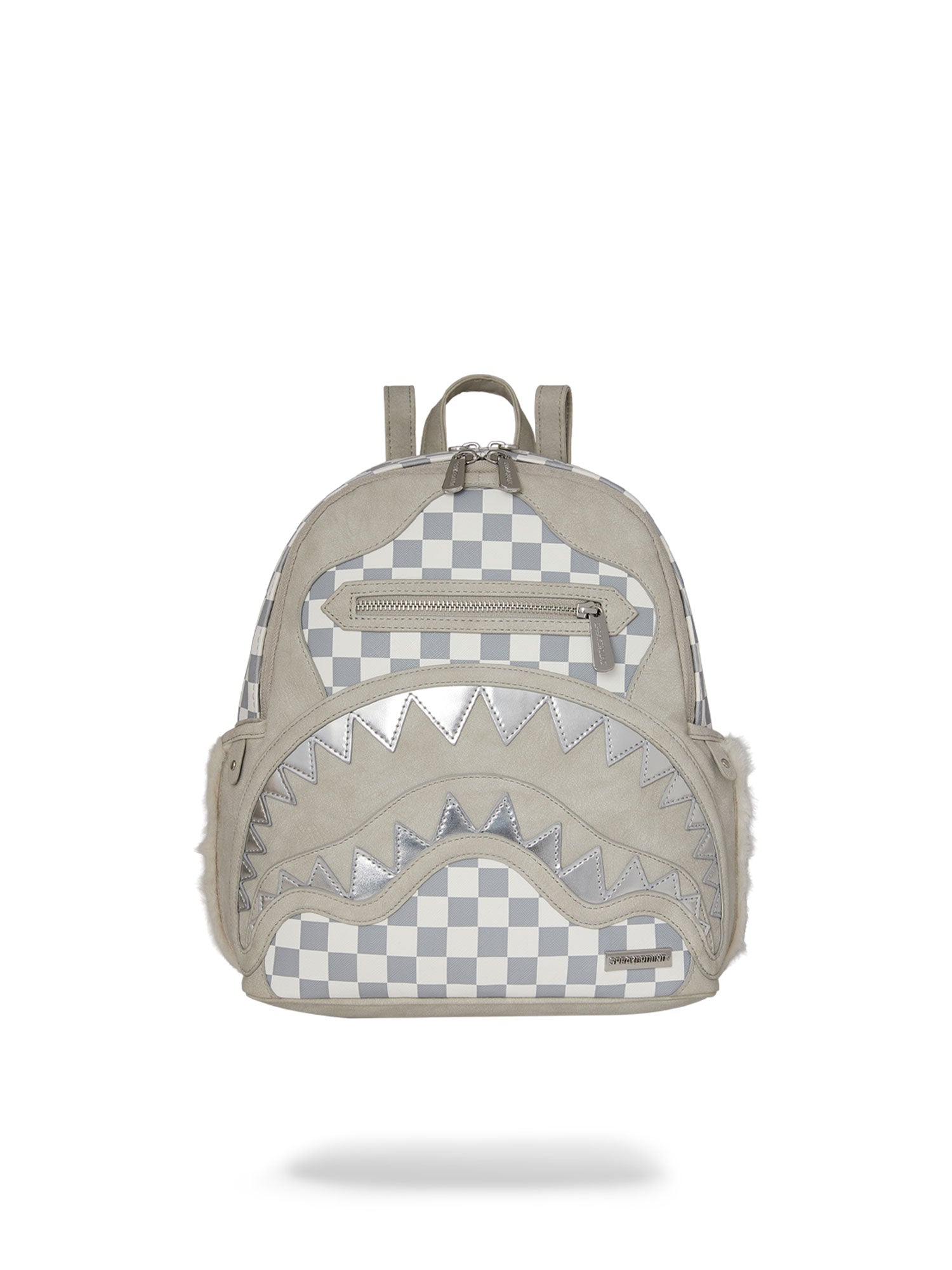 Sprayground Unisex Fur Baby Sabage Backpack - Light Grey - One Size | Sprayground Sale | Discount Designer Brands