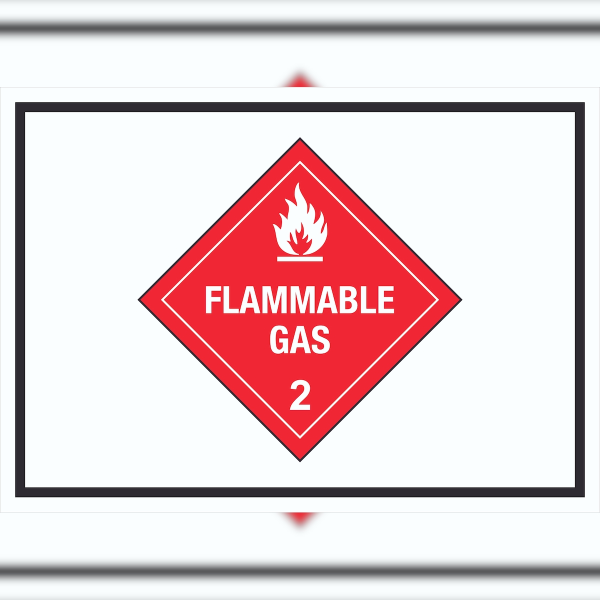 HB-Druck Schild Entzündliche Gase Symbol Flammable Gas Flamme A4 (210x297mm) Image