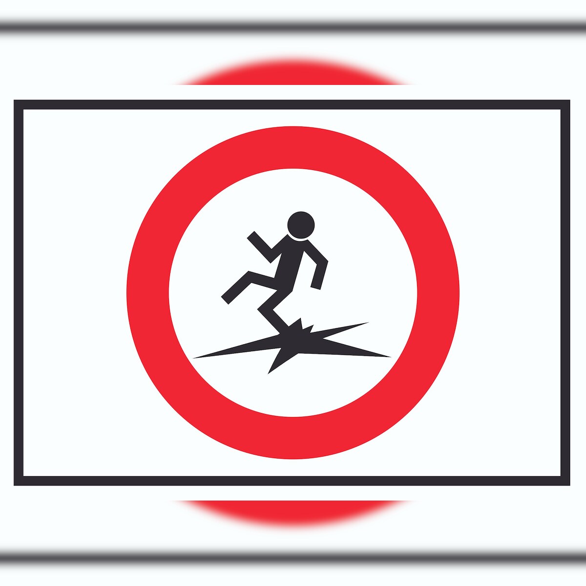 HB-Druck Betreten der Eisfläche verboten Lebensgefahr! Symbol Schild A1 Rückseite selbstklebend Image
